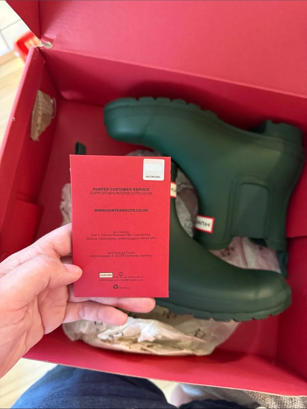 Hunter  Green Chelsea Waterproof Rain Boots